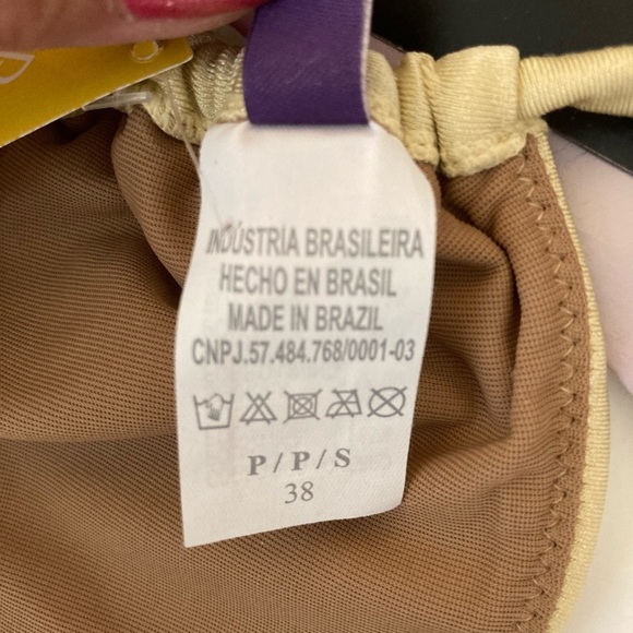 CIA.Maritima Light Golden Bikini Top Petite Small Brand New - Picture 4 of 5